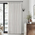 Beige White Pleated Extra Wide Living Room Curtains 84 Inches Long 2 Panels Set by PleatedDrapes