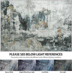 5x7 Area Rugs for Living Room Washable Bedroom Dining Room Black Gold | Modern - Image 7