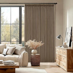 Latte Dual Layer Blackout 102 Inch Length Curtains 2 Panels Pinch Pleated | - Image 9