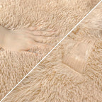 2x6 Bedside Area Rugs for Bedroom Soft Fluffy Shag Beige Rug for Hallway - Image 6
