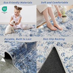 2x10 ft Washable Hallway Runner Rug – Non-Slip Stain-Resistant Low-Pile Long - Image 5
