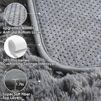 Grey 8x10 Area Rugs for Living Room, Ultra Soft Plush Thick Shaggy Big Floor - Image 3