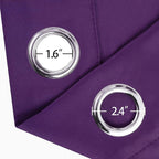 Purple Thermal Blackout Curtains/52 x 108 Inch/Set of 2 Panels Room Darkening - Image 6