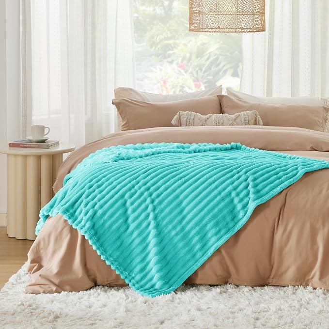 Bedsure Soft Throw Blanket for Couch Decor Gifts Blue Fog 50"x60" | Birthday - Image 7