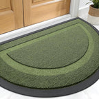 OLANLY Half Circle Front Door Mat Outside 29.5x17 All-Season Rubber Doormat | by OLANLY