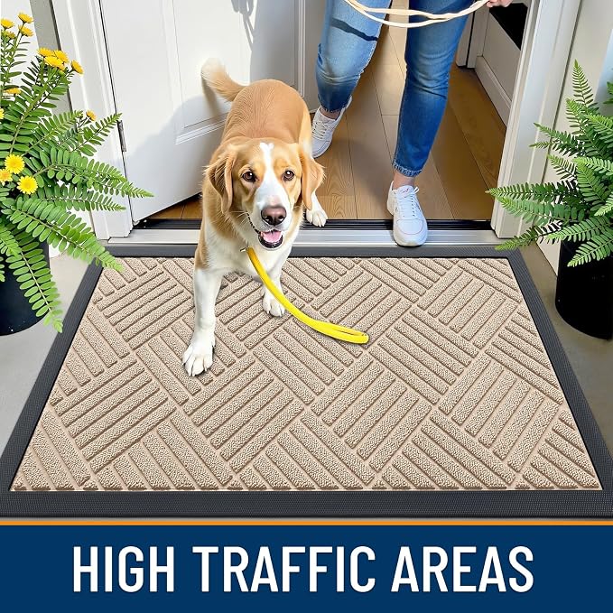 OLANLY Front Door Mat Outside Entrance 35x23, Waterproof Heavy-Duty Doormat | - Image 6