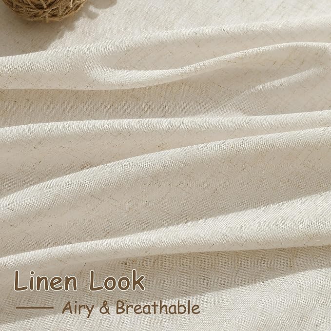 Birch Beige Linen Curtains 84 Inches Long - Image 4