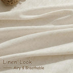 Birch Beige Linen Curtains 132 Inch Length - Image 4
