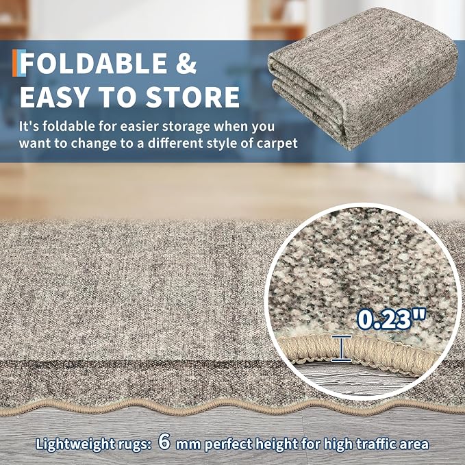 GarveeHome Scalloped Washable Rugs 10x13 Rug - Image 7