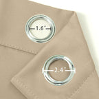 Blackout Curtains 52 x 45 inch/Beige Curtains Set of 2 Panels/Thermal Insulated - Image 6