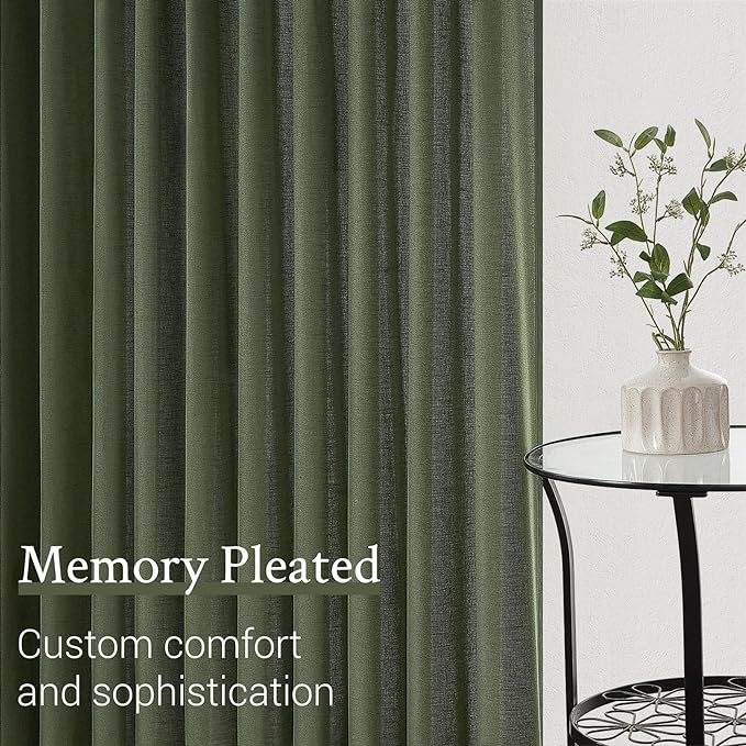 Pleated Linen Curtains 132 Inches Long - Image 6