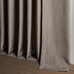 Topfinel 105 Inches Long Pinch Pleated Semi Sheer Curtains, Dark Flax Blended - Image 4
