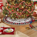 AVOIN colorlife Merry Christmas Christmas Tree Skirt 48 Inch, Christmas Ornaments Snowflake Winter Holiday Tree Mat Decoration