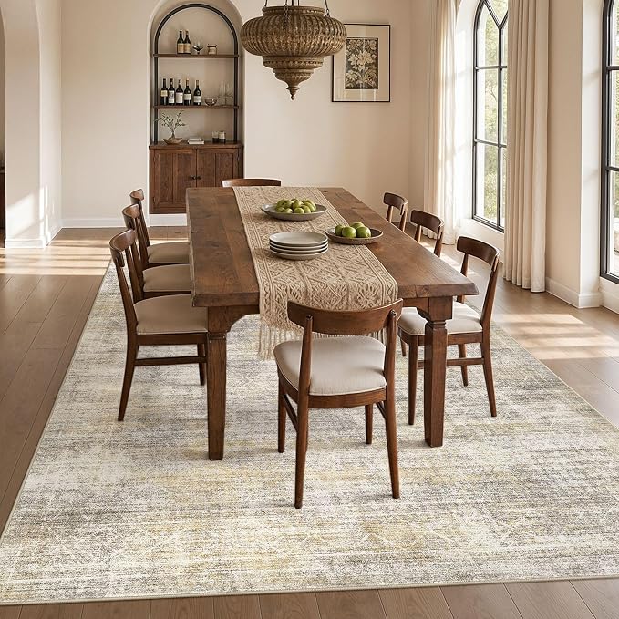 cotiled Boho 5x7 Area Rugs for Living Room: Soft Moroccan Washable Rug | Solve - Image 7