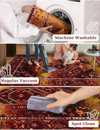 SERISSA 2'6"x10' Washable Non Slip Boho Runner Rug - Image 3
