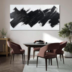 Abstract Wall Art Decor Modern Large Wall Art For Living Room Black Minimalist Wall Art Canvas Prints Black Abstract Art Wall Decorations Artwork for Walls Art Work For Home Office Wall Decor 24" X 48"