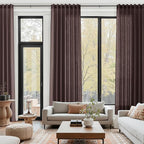 Coffee Brown Linen 112 Inch Curtains - Image 6