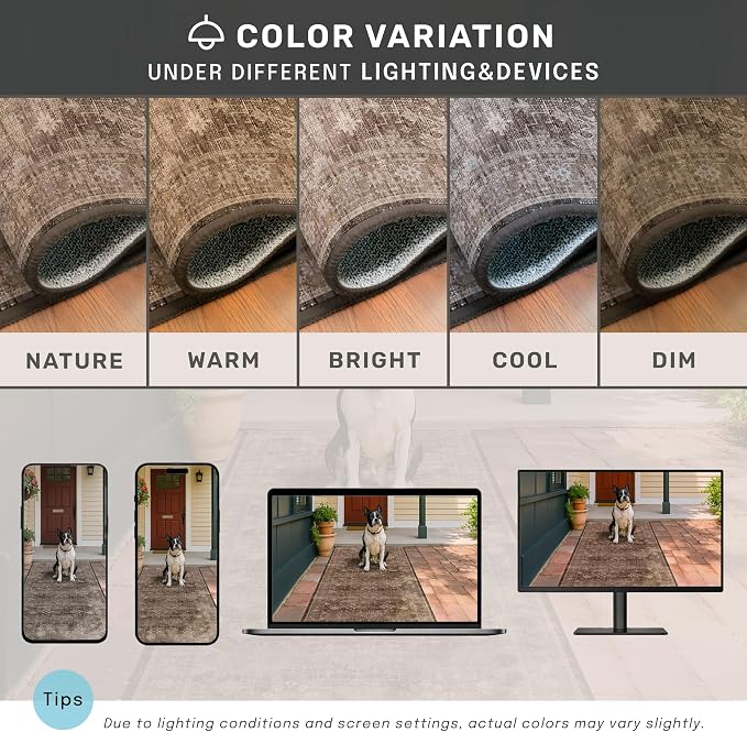 Taupe Brown 5x8 Rug for Living Room - Image 6