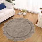 GarveeHome Scalloped Round Area Rugs Washable Small Round Rug 3ft Non-Slip | - Image 9