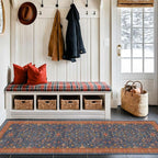 Navy Blue Runner Rug 2x6 for Kitchen, Laundry Room, Washable Non Slip Non Skid - Image 6