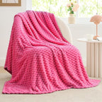 BEDELITE Hot Pink Twin Blanket for Couch, Soft Cozy Gifts for Women, 60*80 | 3D by BEDELITE