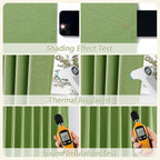 100% Blackout Curtains 102 Inch Length 2 Panels Set - Image 6