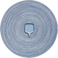 AHHFSMEI Round Braided Placemats Set of 6 Round Table Mats for Dining Tables Natural Woven Heat Resistant Place mats 15 Inch (Teal)