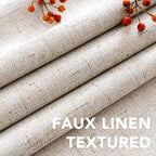 H.VERSAILTEX Linen Blackout Curtains 45 Inches Long 100% Blackout Thermal - Image 4