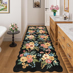 DUKINO 3x8 Kitchen Runner Rug, Soft Floral Washable Rug - Image 3