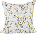 YOUR SMILE Classical Embroidery Jacquard Yellow/Gold Square Decorative Throw Pillow Case Cushion Cover 18x18 inch