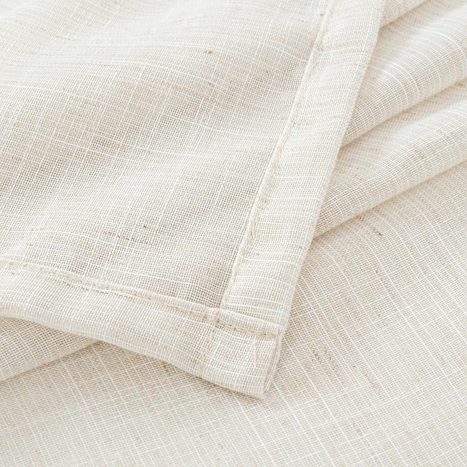 BGment Linen Cafe Curtains 30X30 Inch Length, Small Semi Sheer Drapes | - Image 9