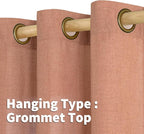 YoungsTex Terracotta Linen Curtains 63 Inch Length - Image 4