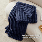 Bedsure Soft Twin XL Blanket for Bed Dorm Navy Blue 66"x90" | Birthday Gifts - Image 6