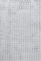 nuLOOM Jeni Solid Faux Rabbit Machine Washable Area Rug, 6x9, Silver