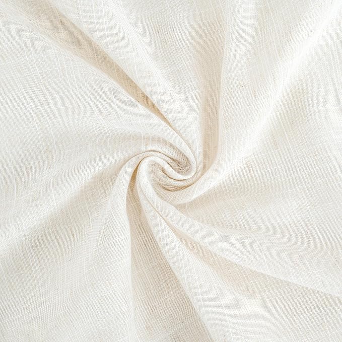BGment Linen Cafe Curtains 30X30 Inch Length, Small Semi Sheer Drapes | - Image 8
