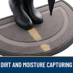 OLANLY Half Circle Front Door Mat Outside 35x23 All-Season Rubber Doormat | - Image 4