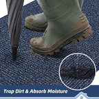 BEQHAUSE Dirt Trapper Door Mat 32" x 48" Half Circle Non Slip Rugs, Absorbent - Image 3