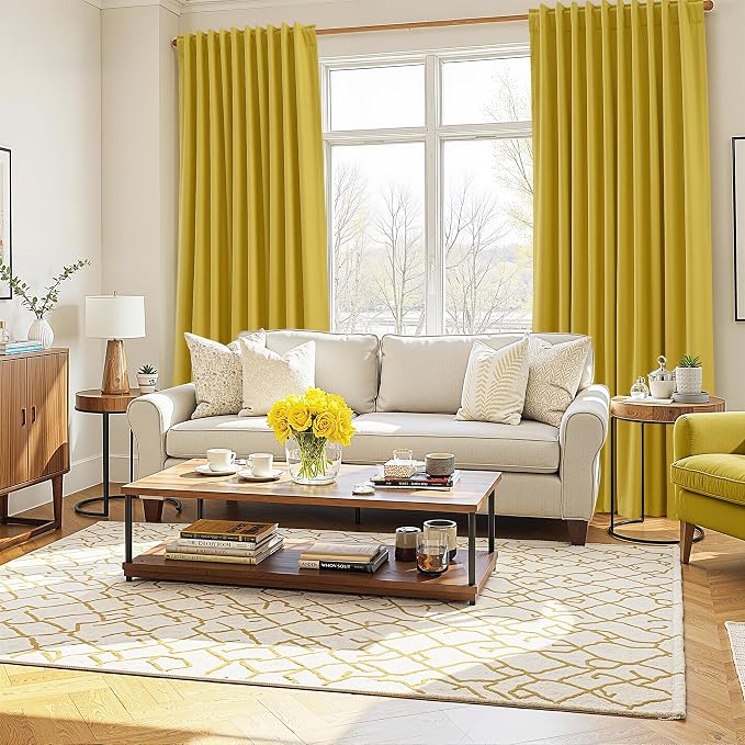 100% Blackout Curtains 90 Inch Length 2 Panels Set - Image 8