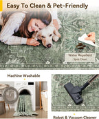 RELEANY Washable Area Rug, Runner 2'6"x12', Water Repellent, Pet Friendly - Image 5