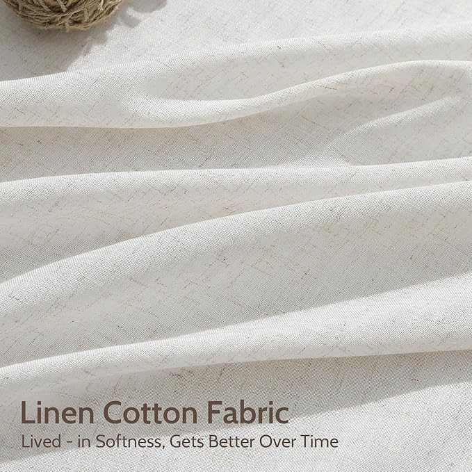 Natural Linen Curtains 120 Inches Long - Image 4