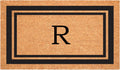 Calloway Mills 152963048R Black Border 30" x 48" Monogram Doormat Letter (R)