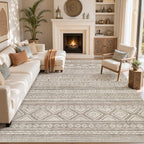 cotiled Boho 10x14 Area Rug for Living Room: Large Moroccan Washable Rug | by COTILED