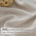 Linen Pleated Greyish Brown Curtains 96 Inches Long - Image 2