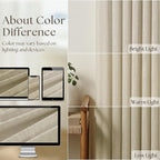 Beige Pinch Pleated Linen Curtains 120 Inches Long 2 Panels | Memory Training - Image 4