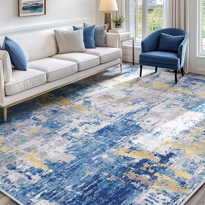 RELEANY Washable 5'x7' Abstract Area Rug by RELEANY