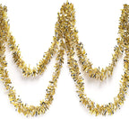 Anderson's Gold & Silver Metallic Tinsel Twist for Trailer Or Golf Cart, 4 inches Wide x 25 ft Long, Christmas, Birthday, Mardi Gras, Graduation and Holiday Garland Decor for Parties and Parades
