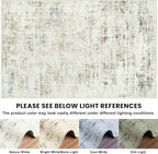 8x10 Washable Area Rug for Living Room Bedroom: Non-Slip Modern Gray White | - Image 8