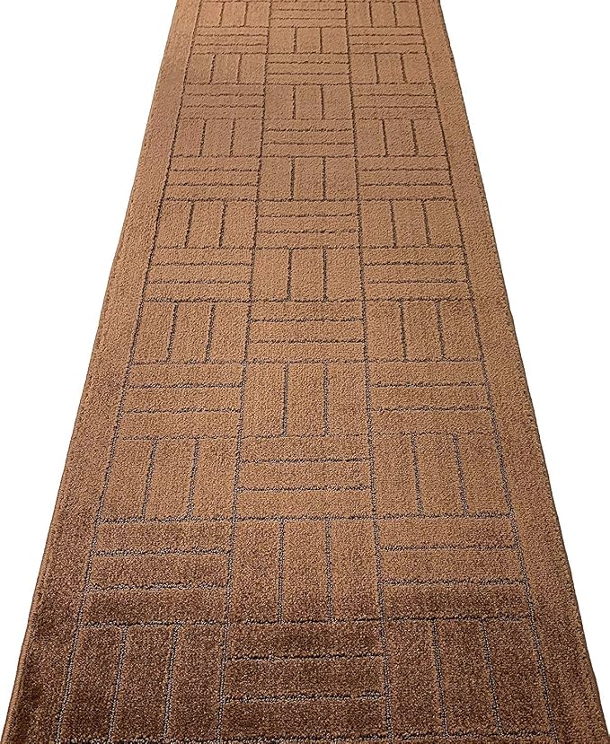 15 ft Extra Long Brown Hallway Kitchen Runner Rug Non-Slip Washable, Custom - Image 3
