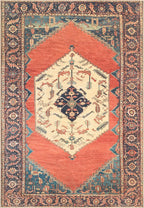 Keen Home Design 8x10 Rug - Machine Washable Area Rug with Non-Slip Backing, Ideal for Living Room, Dining Room, Bedroom - Vintage, Easy Clean, Durable, Low Pile Rug - (8' x 10')