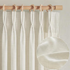 Light Filtering Thick Linen Viral Curtains 102 Inches Long - Image 7